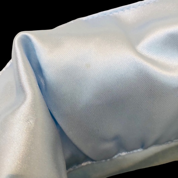 $10 READ NWT J.I.T. Pastel Baby Blue Satin Floral Collar Pants Pajamas Set - Picture 9 of 12